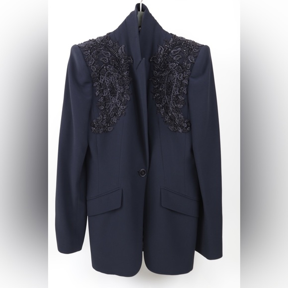 Alexander McQueen Beaded Embellished Black Blazer - Picture 13 of 16